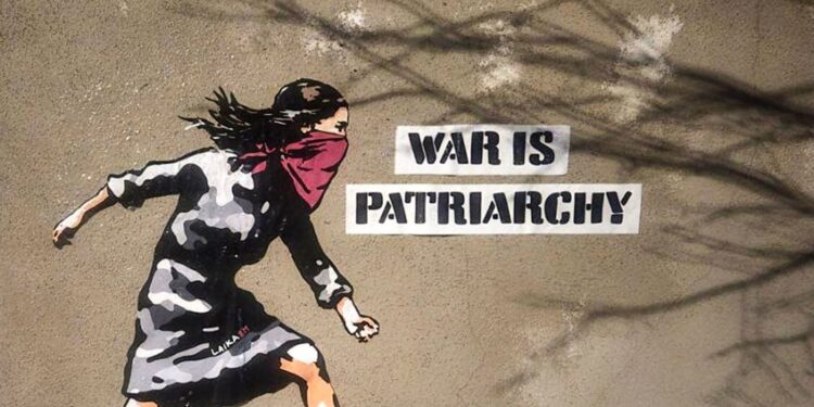 ‘La guerra è patriarcato’, l’opera di Laika per l’8 marzo