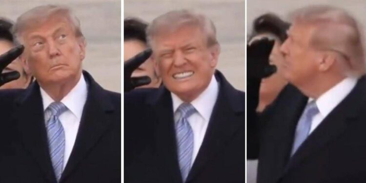 Trump accoglie Xi, passa il jet e il presidente americano ‘si spaventa’